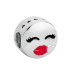 Pingente Prata Link Emoji Garota Charm 11mm
